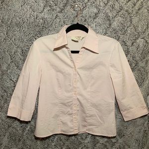 Baby pink collared button down